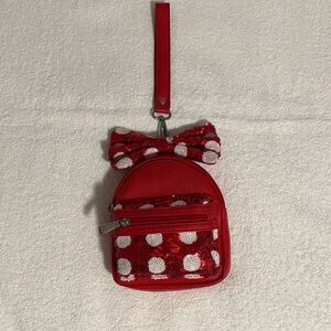Loungefly Disney Parks Red and White Polka Dot Wristlist Minnie Mouse